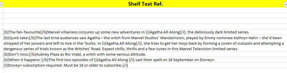 Screenshot of Agatha All Along App Store feature showing character and cast highlights.